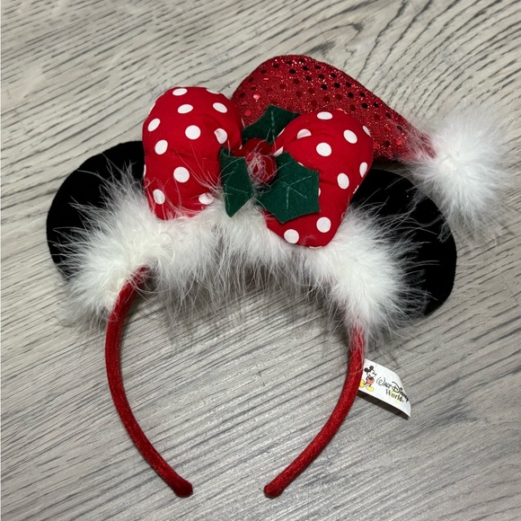 Disney Accessories - Vintage Rare Walt Disney Disney World Disneyland Red Sequin Christmas Ears